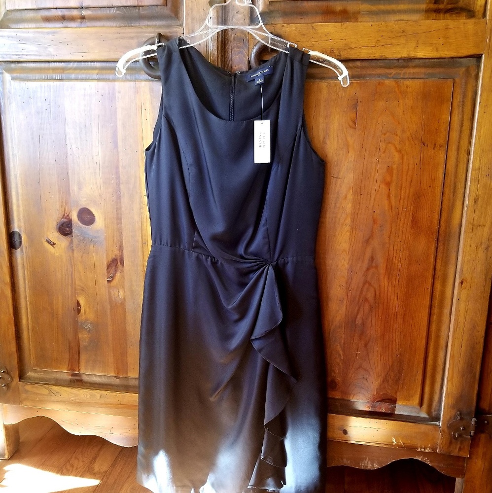 Banana Republic Black Shift Dress w/ Ruffle